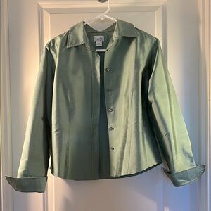 LOFT Sage Silk Blouse